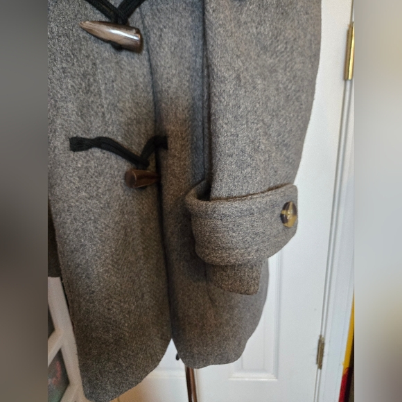 Banana Republic Gray Wool Blend Zip Up Collar Jacket Medium - Picture 3 of 12